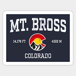 Mt Bross Colorado 14ers Vintage Athletic Mountains Magnet